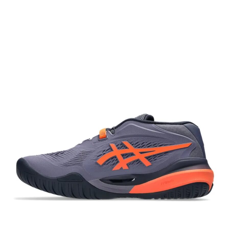 giày tennis/pickleball asics gel resolution x greyish purple nova orange 1041a487-500