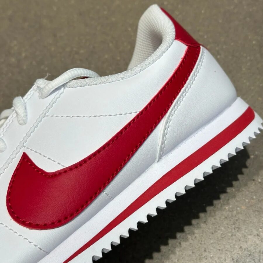 giày nike cortez basic sl gs ‘white gym red’ 904764-101