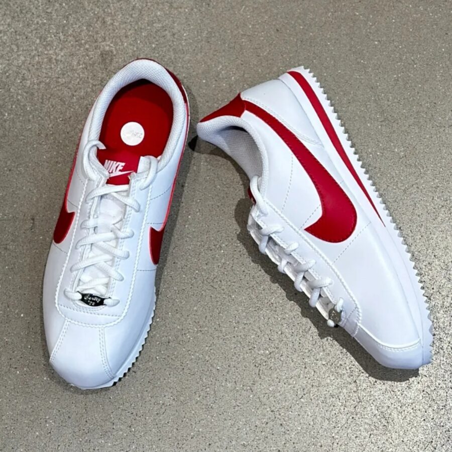 giày nike cortez basic sl gs ‘white gym red’ 904764-101