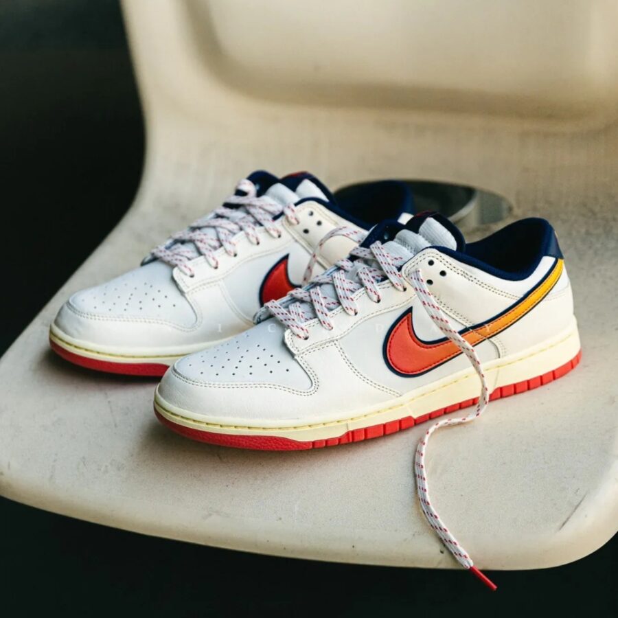 giày nike dunk low 'retro pack sail navy' hv5749-110