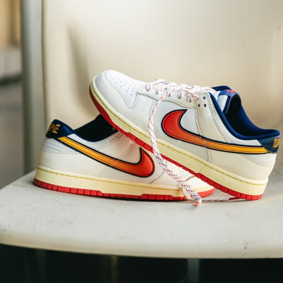 giày nike dunk low 'retro pack sail navy' hv5749-110