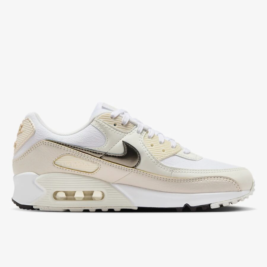 giày nike women's air max 90 'white flat pewter' hm8128-101