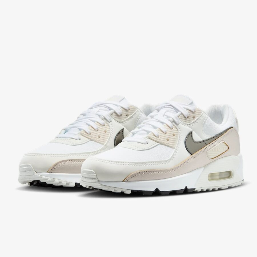 giày nike women's air max 90 'white flat pewter' hm8128-101