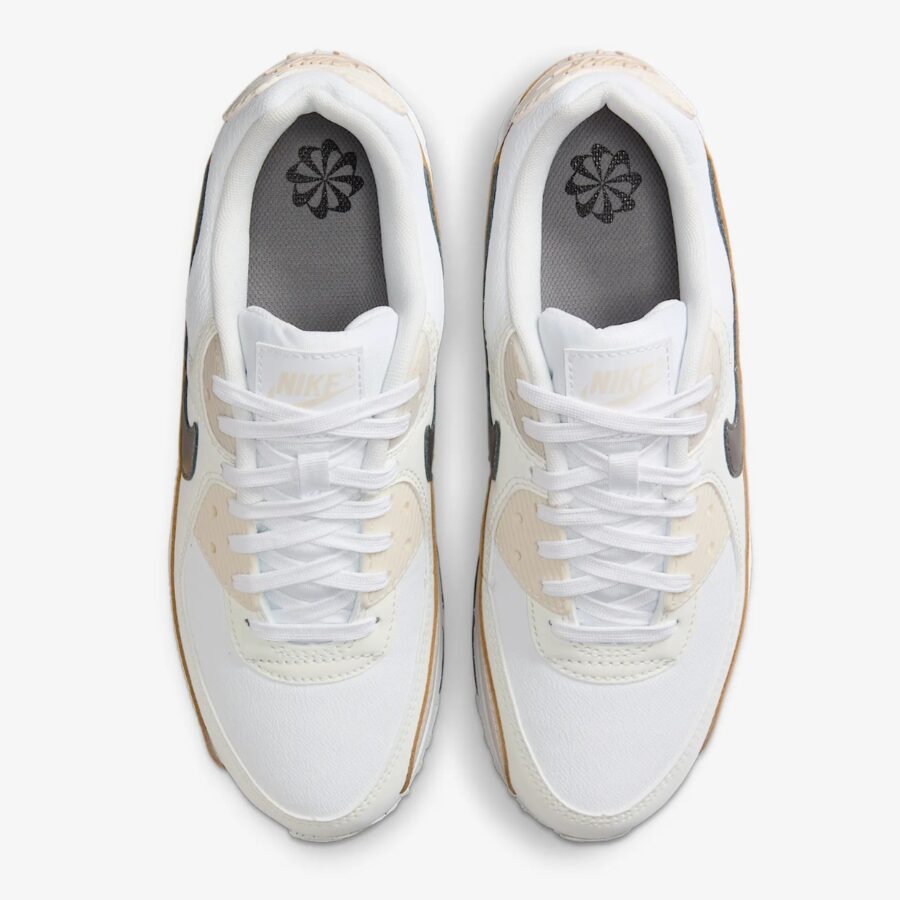giày nike women's air max 90 'white flat pewter' hm8128-101