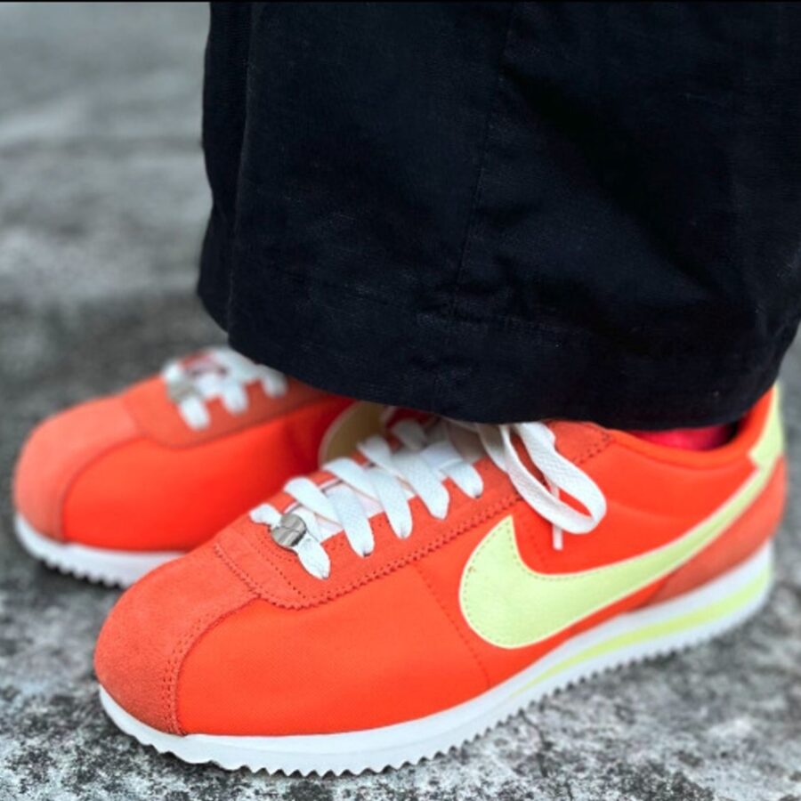 giày nike women's cortez textile orange hj9612-800