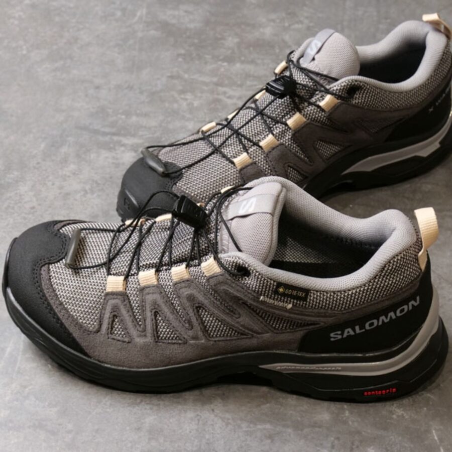 giày salomon nữ x ward leather gtx w 'gull black ebony' l47182400