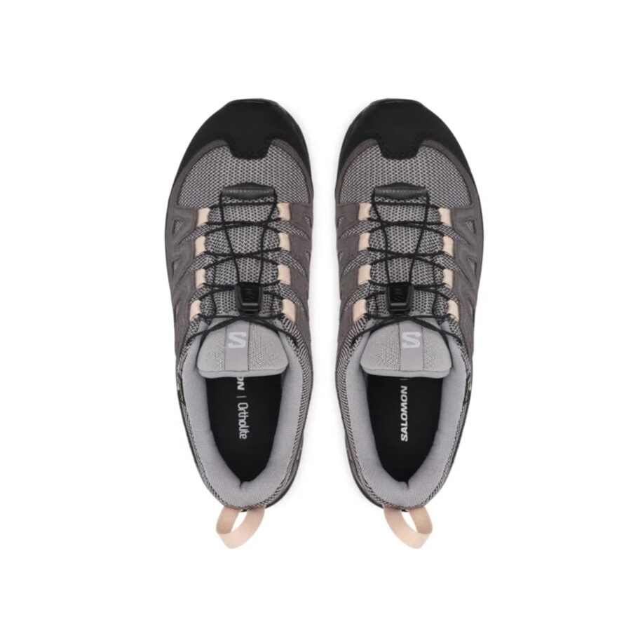 giày salomon nữ x ward leather gtx w 'gull black ebony' l47182400