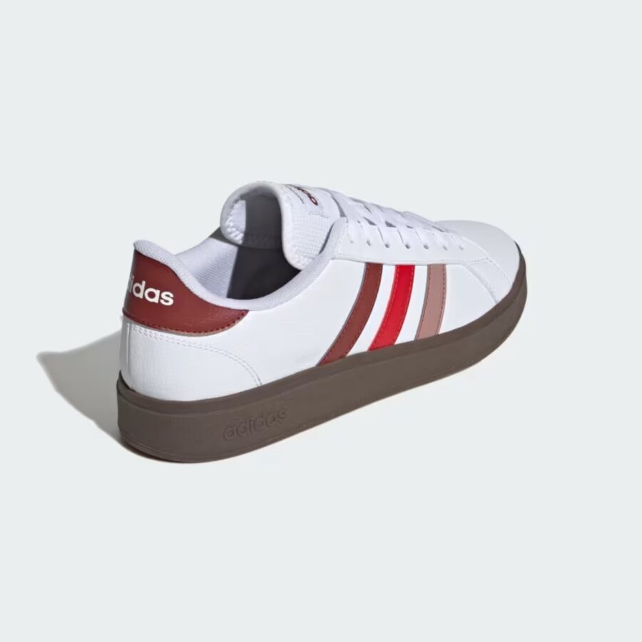 giày adidas grand court base 2. 'cloud white preloved ruby' jh8611