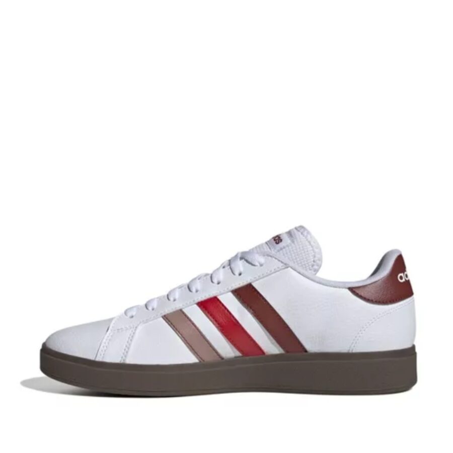 giày adidas grand court base 2. 'cloud white preloved ruby' jh8611