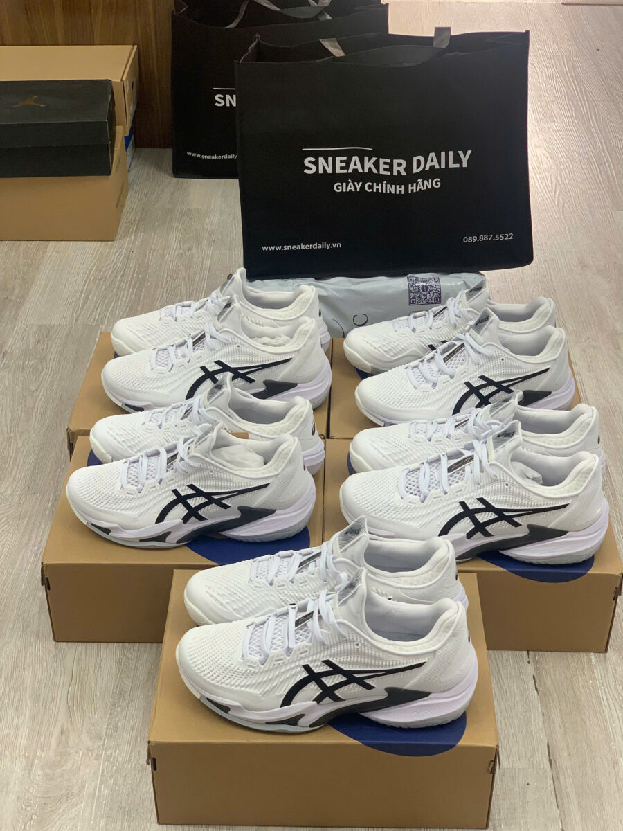 giày asics court ff 3 ‘white black’ 1041a370-100