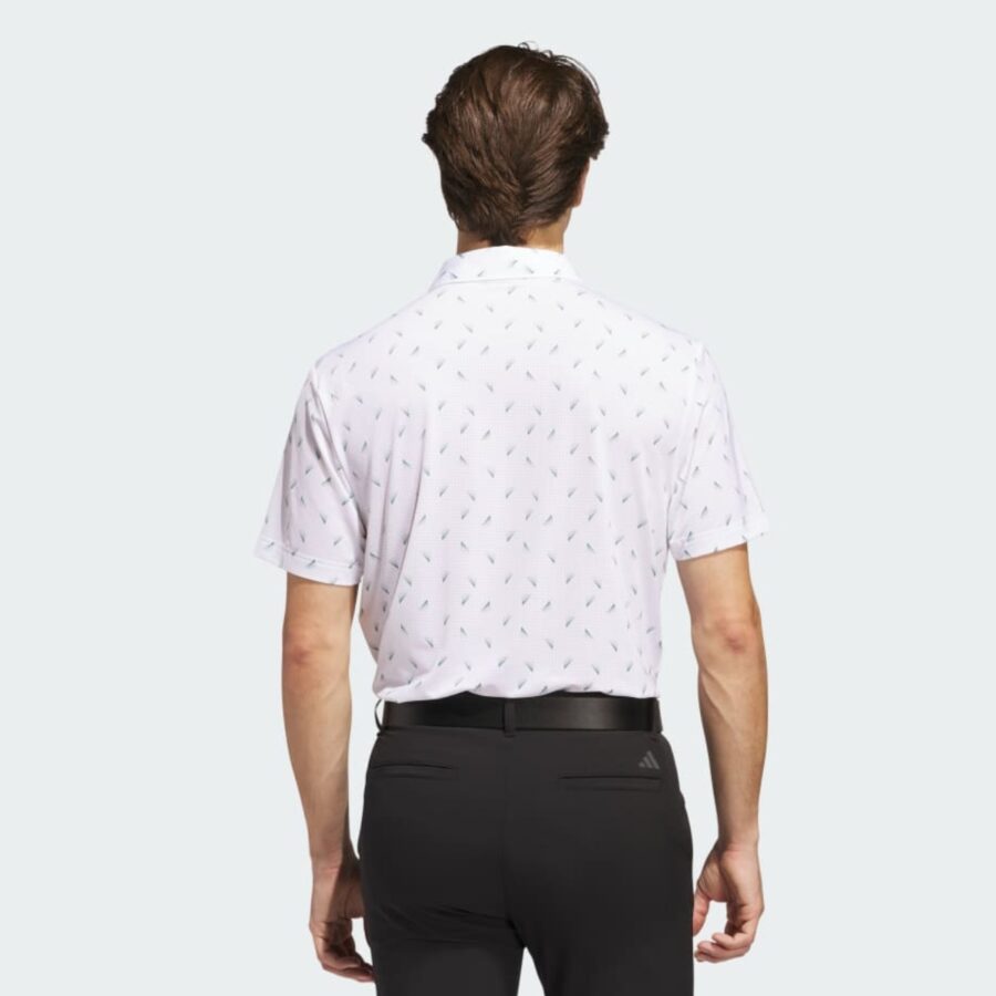 áo adidas polo golf ultimate365 mesh nam 'white collegiate green' jn8275