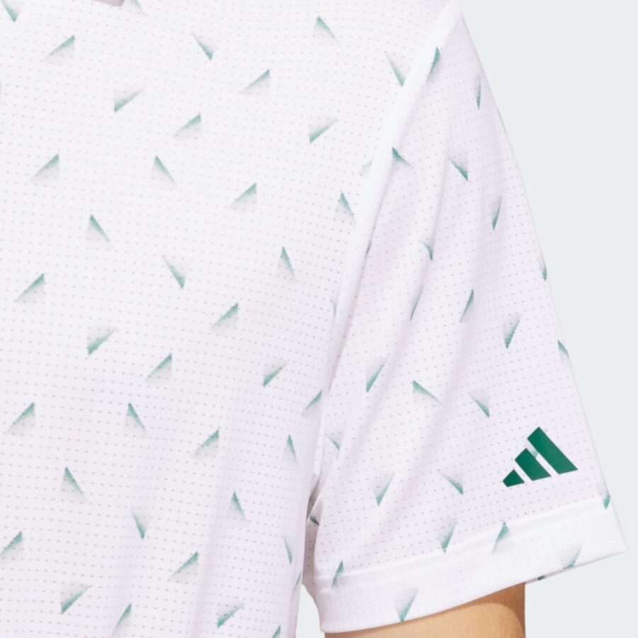 áo adidas polo golf ultimate365 mesh nam 'white collegiate green' jn8275