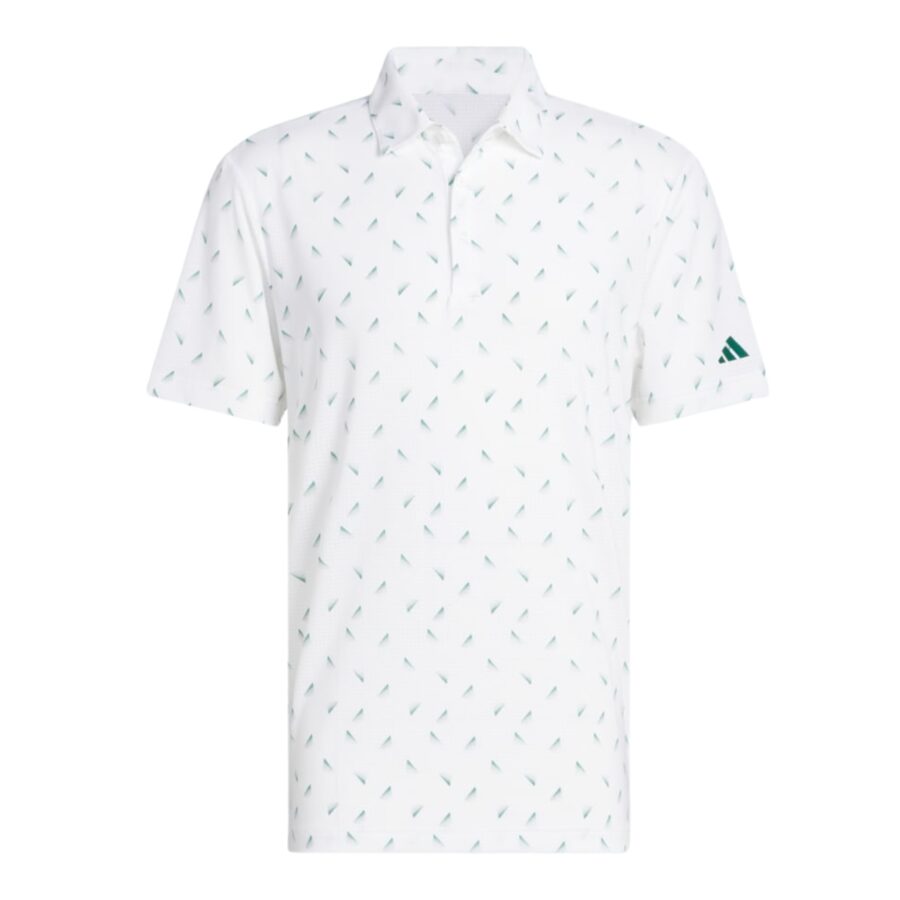 áo adidas polo golf ultimate365 mesh nam 'white collegiate green' jn8275