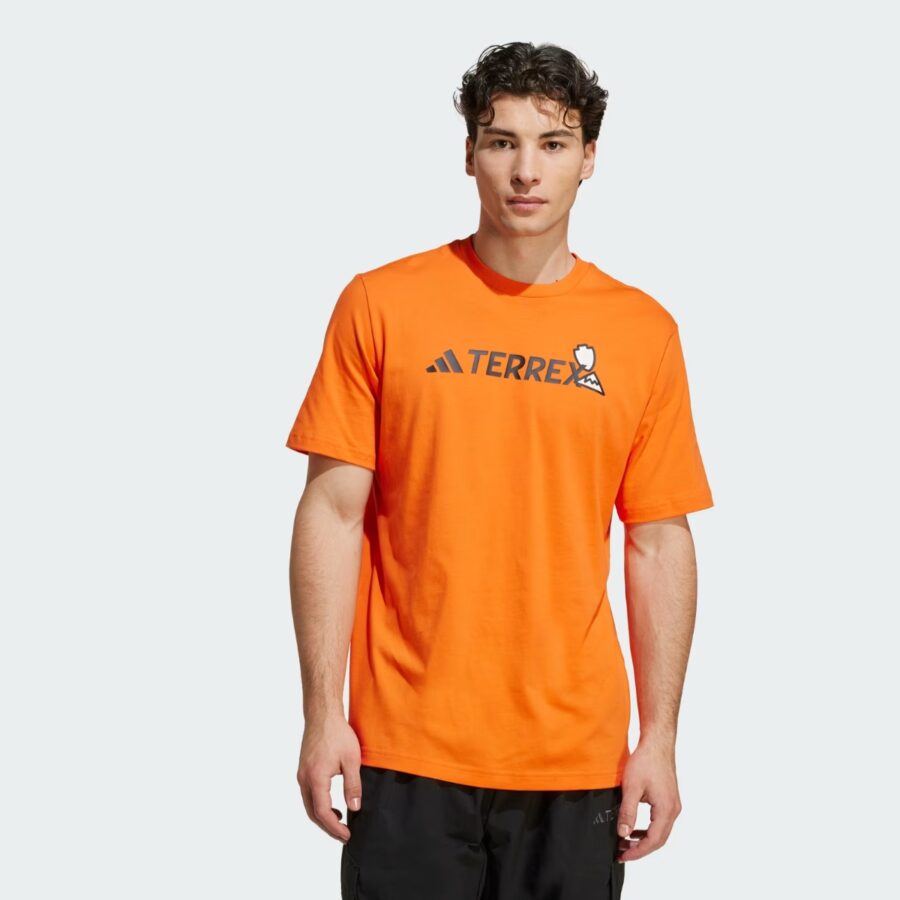 áo adidas t-shirt leo núi terrex hoạ tiết nam 'semi impact orange' ji9166