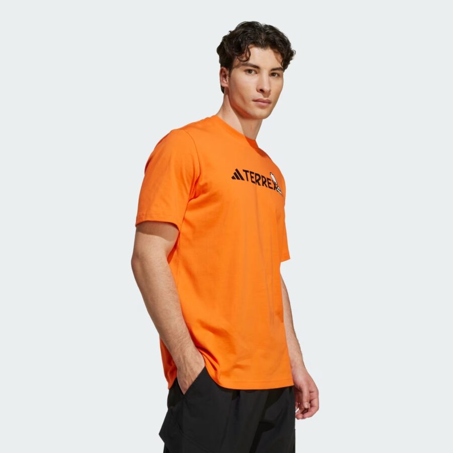 áo adidas t-shirt leo núi terrex hoạ tiết nam 'semi impact orange' ji9166