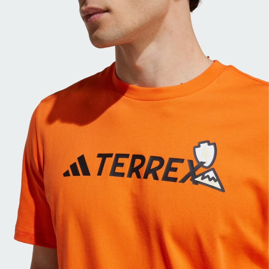 áo adidas t-shirt leo núi terrex hoạ tiết nam 'semi impact orange' ji9166