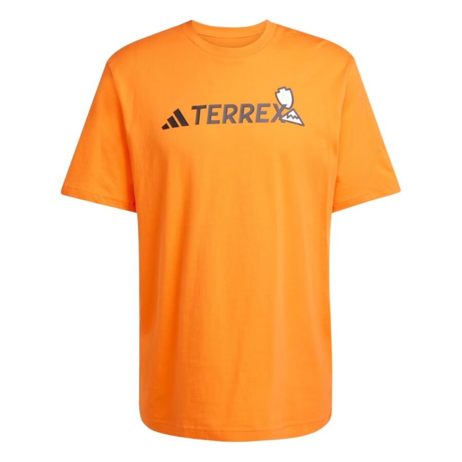 áo adidas t-shirt leo núi terrex hoạ tiết nam 'semi impact orange' ji9166