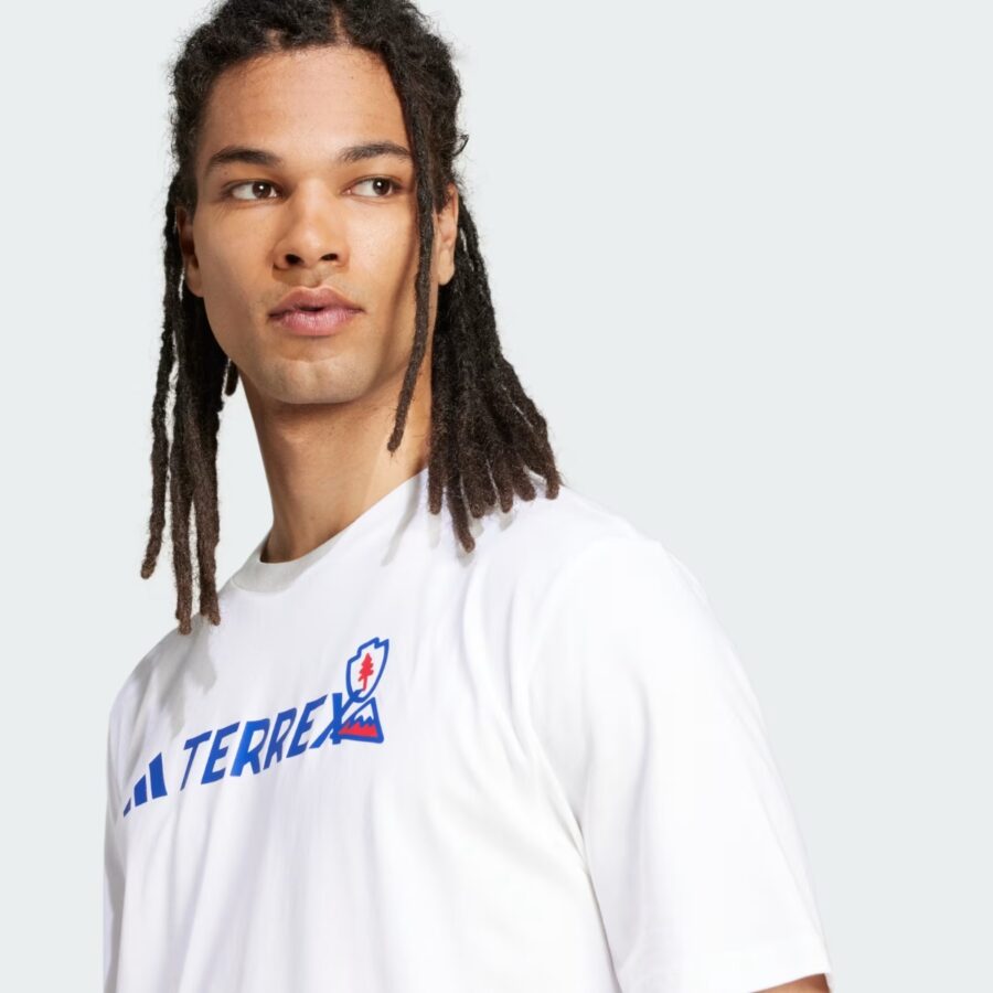 áo adidas t-shirt leo núi terrex hoạ tiết nam 'white' ji9164