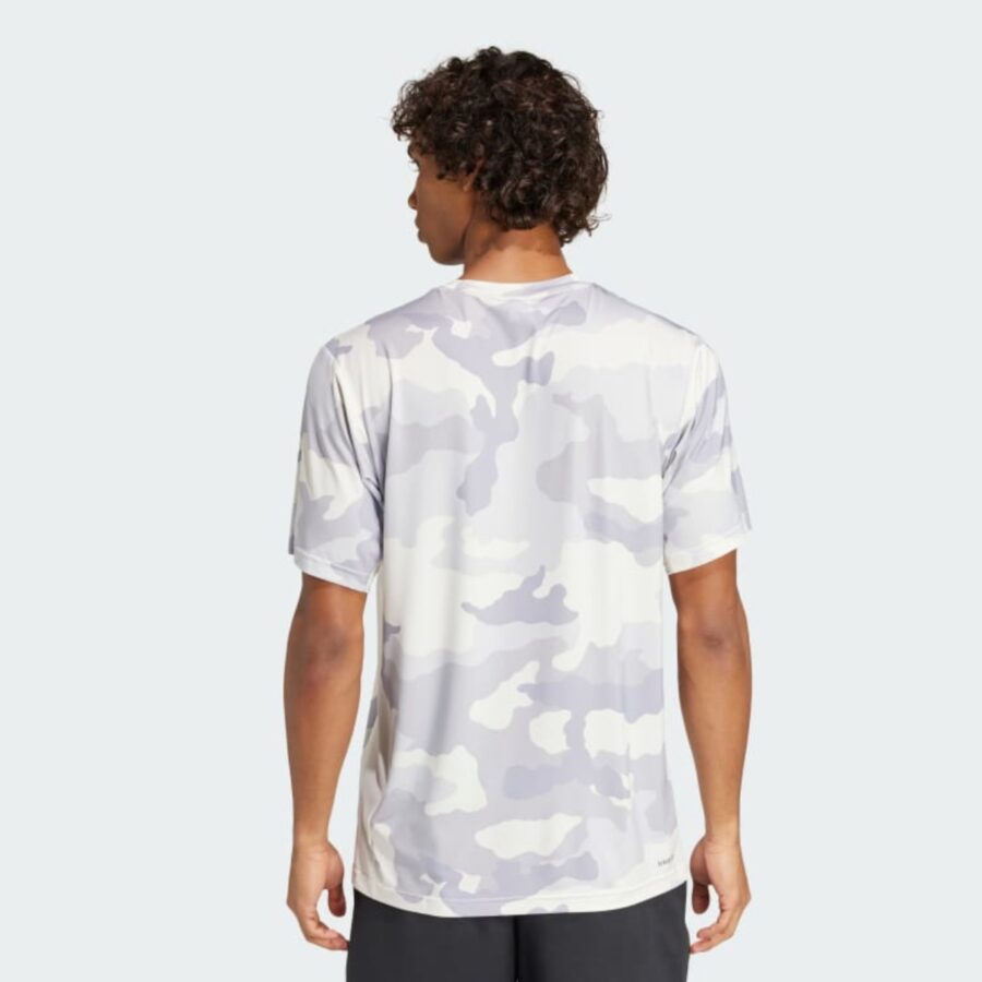 áo adidas t-shirt tập luyện camo train essentials nam 'chalk white' iw8492