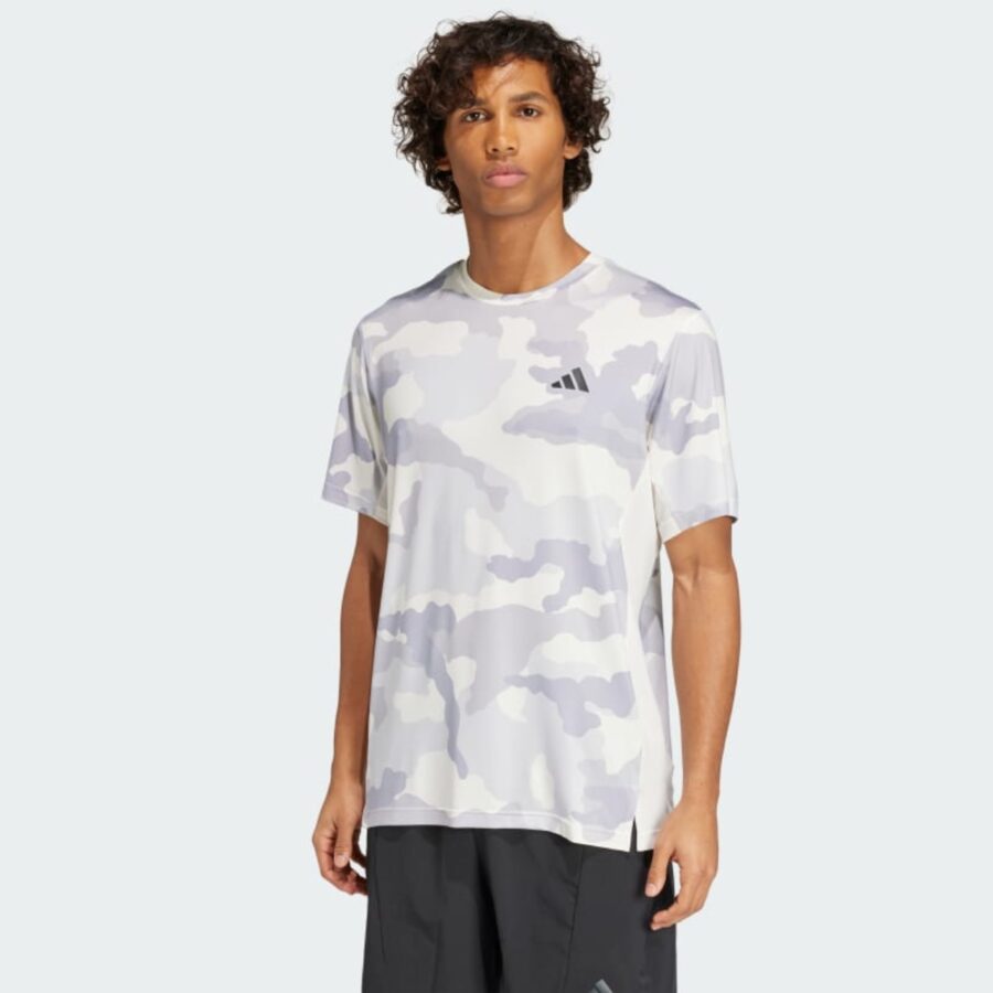 áo adidas t-shirt tập luyện camo train essentials nam 'chalk white' iw8492