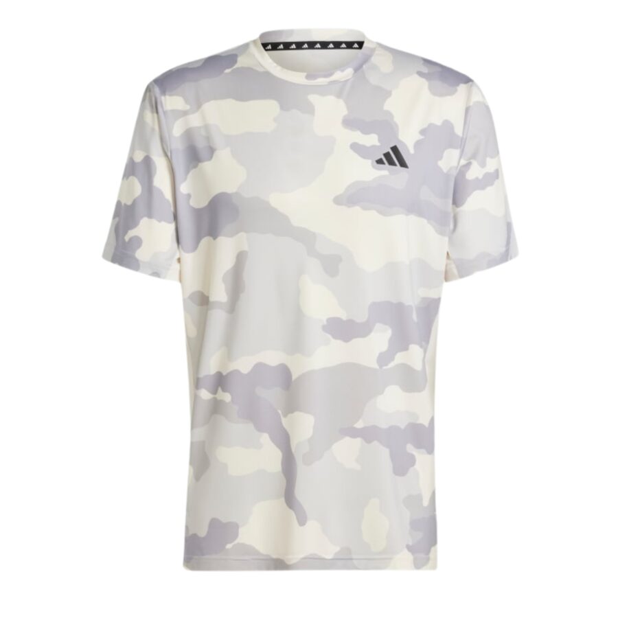 áo adidas t-shirt tập luyện camo train essentials nam 'chalk white' iw8492