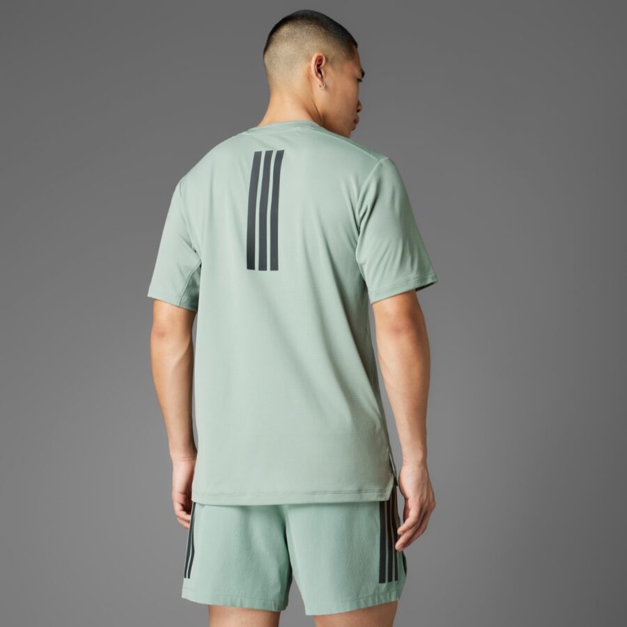 áo adidas t-shirt tập luyện power 3 sọc nam 'silver green' ji8214