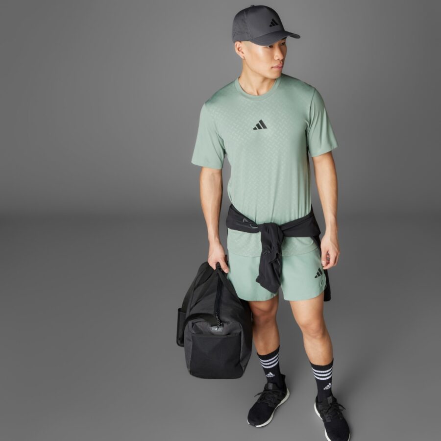 áo adidas t-shirt tập luyện power 3 sọc nam 'silver green' ji8214