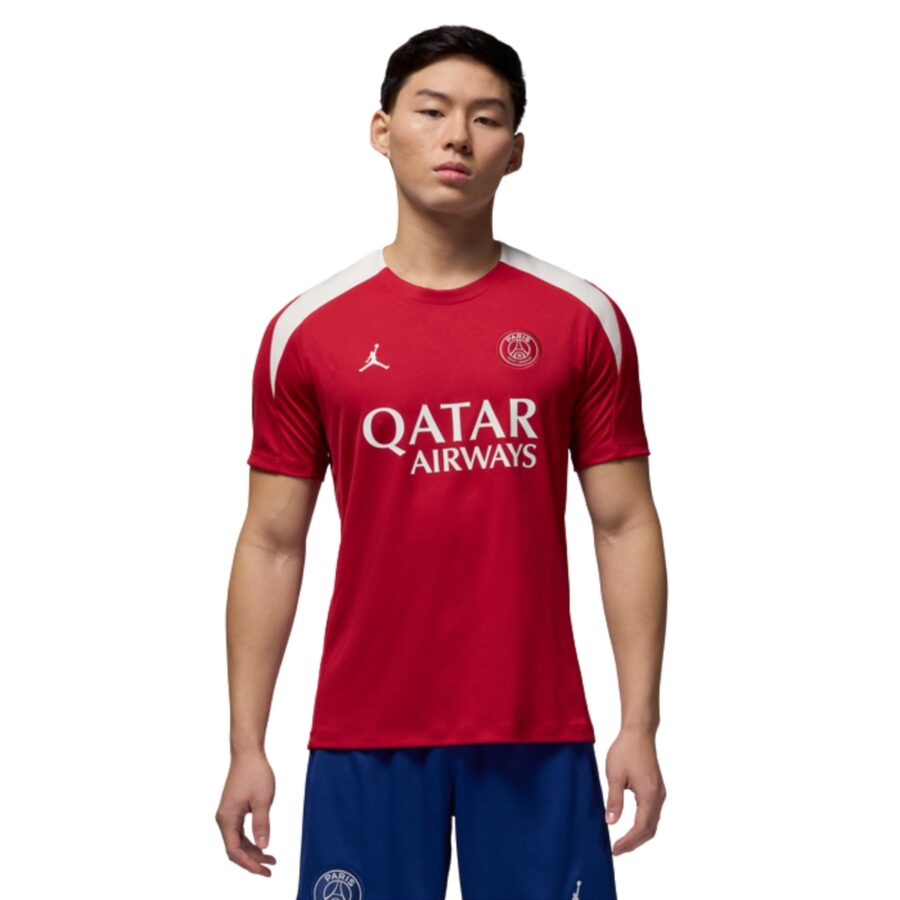 áo jordan paris saint-germain strike fourth men's dri-fit football knit short-sleeve 'red' hj3389-660