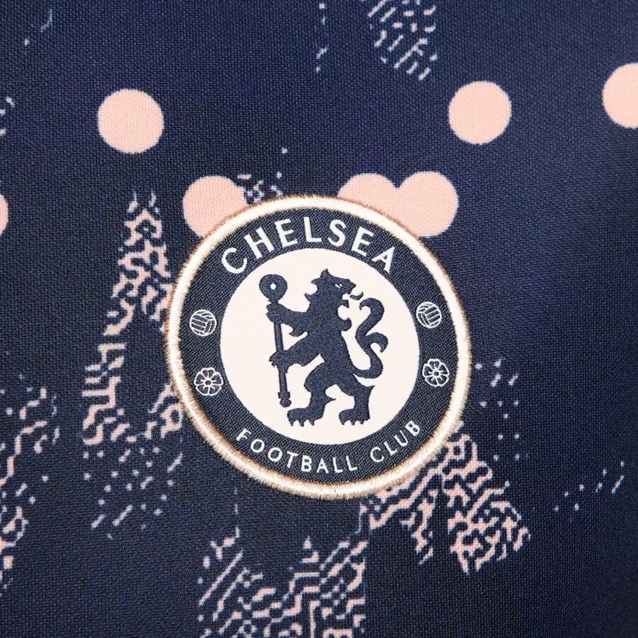 áo nike chelsea fc academy pro se men's nike dri-fit soccer pre-match short-sleeve 'obsidian' hj2502-452