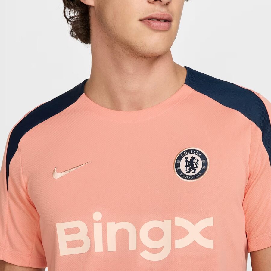 áo nike chelsea fc strike men's nike dri-fit soccer short-sleeve 'apricot agate' hj3387-845