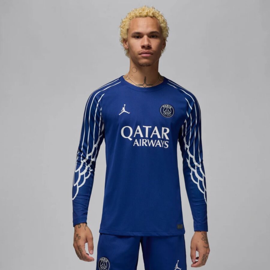 áo jordan paris saint-germain 2425 fourth longsleeve jersey 'blue void' hj0867-493