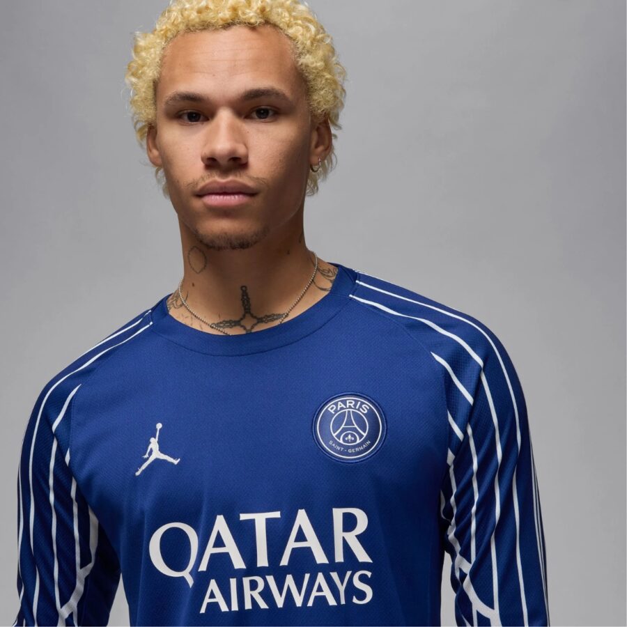 áo jordan paris saint-germain 2425 fourth longsleeve jersey 'blue void' hj0867-493
