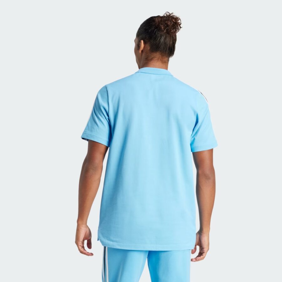 áo adidas argentina dna 3-stripes polo shirt 'blue' iu2140