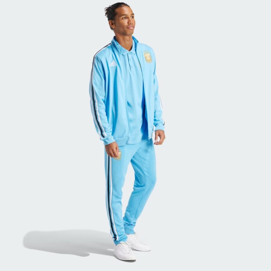áo adidas argentina dna 3-stripes polo shirt 'blue' iu2140