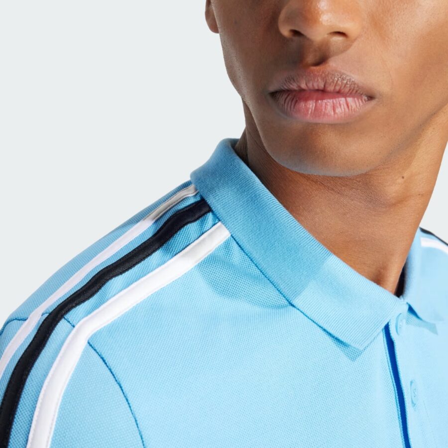 áo adidas argentina dna 3-stripes polo shirt 'blue' iu2140