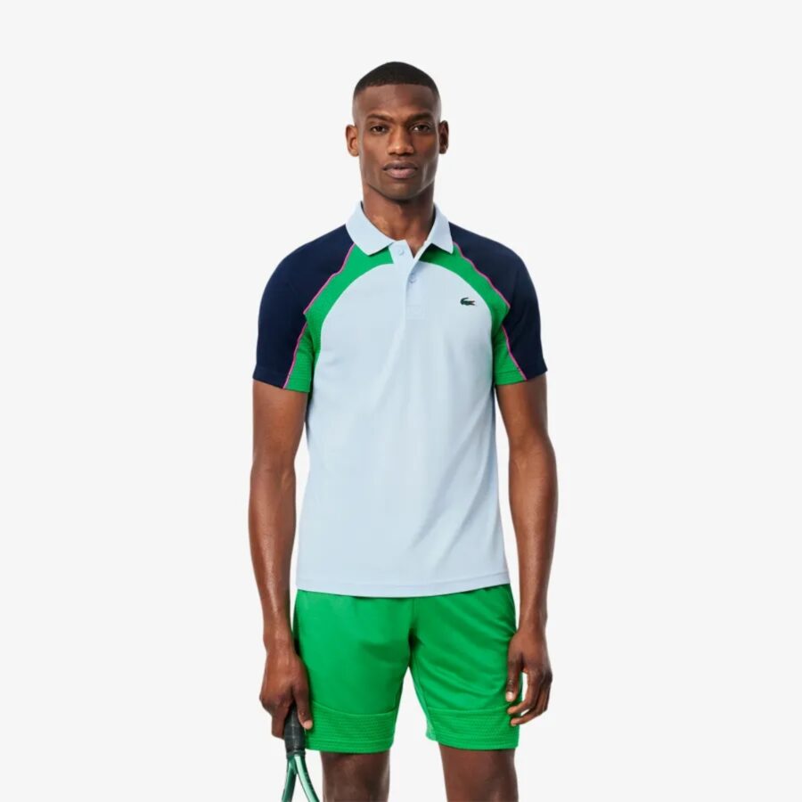 bộ quần áo lacoste ultra dry colour-block tennis 'navy blue green' gh8950166/ dh8955h1a
