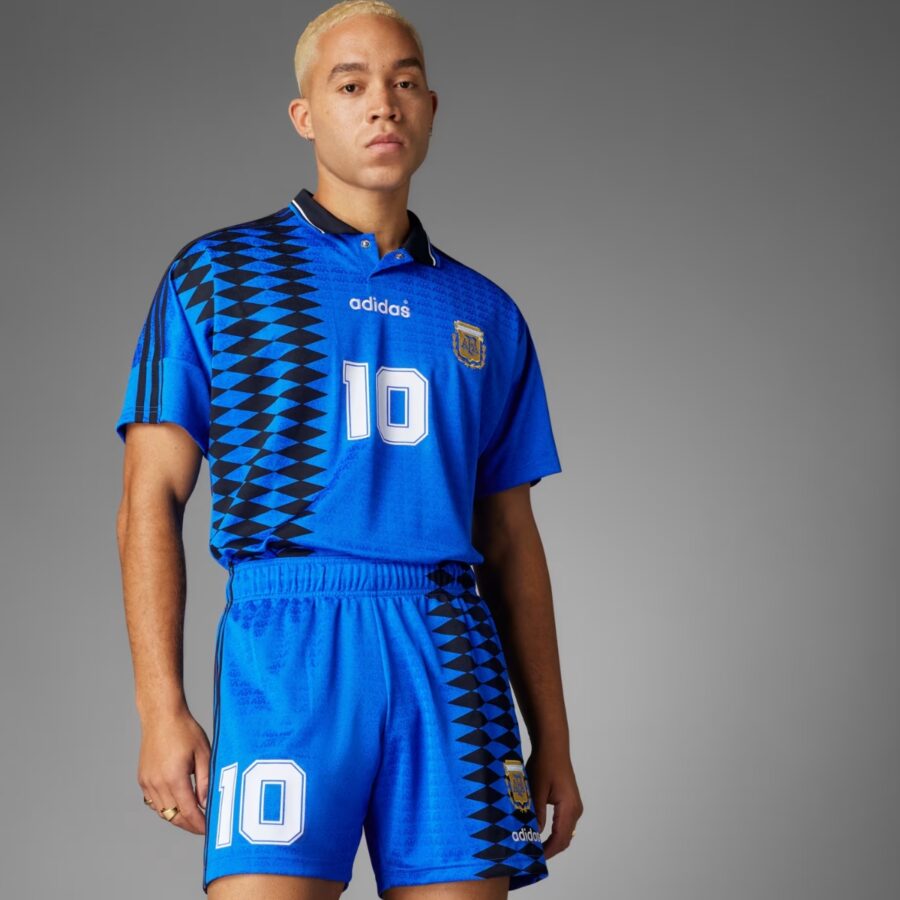 bộ quần áo adidas argentina 1994 away jersey 'blue' is0266/ is0265