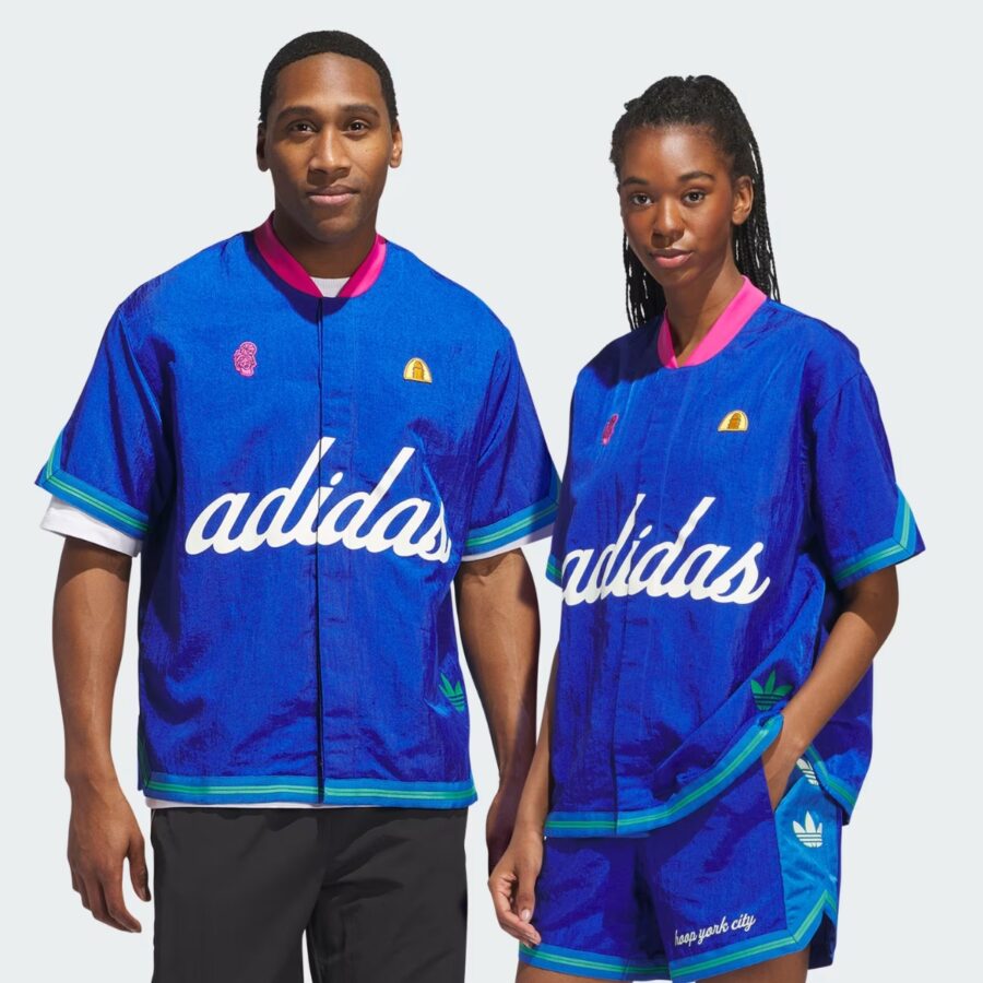 bộ quần áo adidas hoop york city short sleeve warm-up 'blue' it9956/ it9952