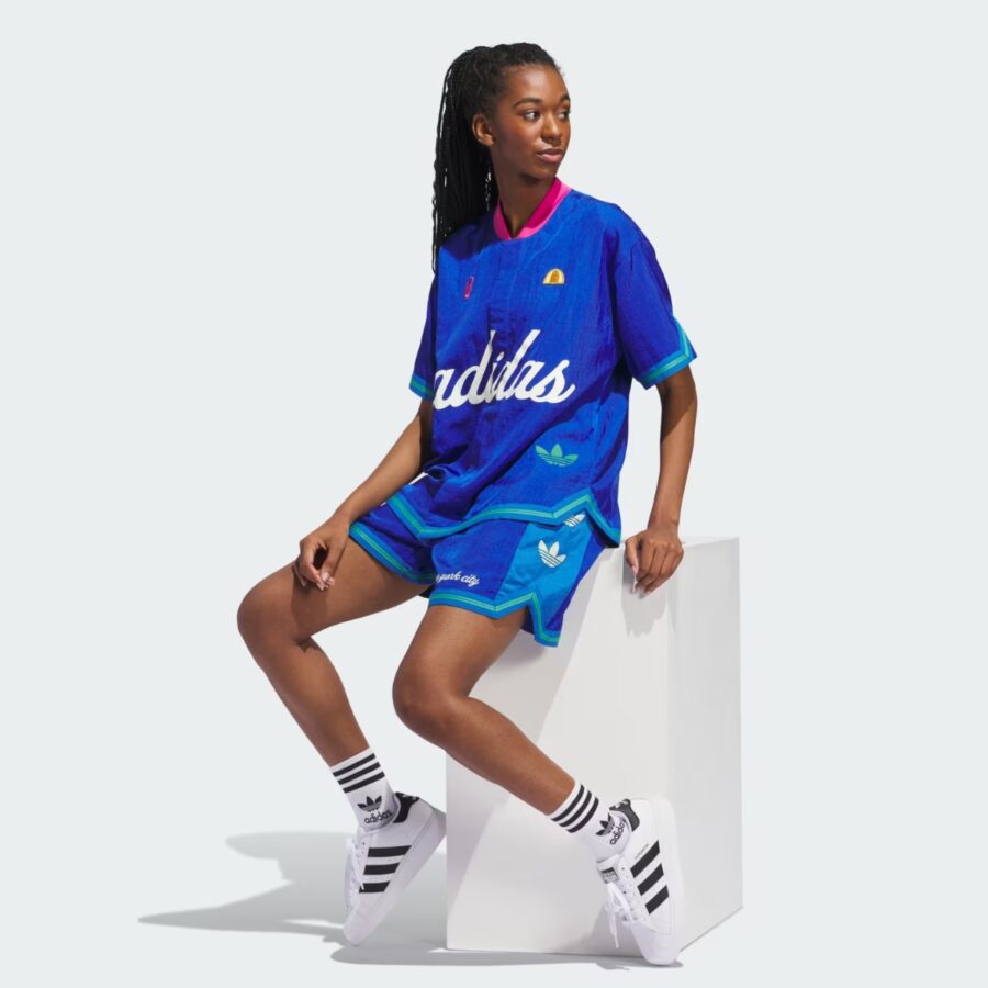 bộ quần áo adidas hoop york city short sleeve warm-up 'blue' it9956/ it9952