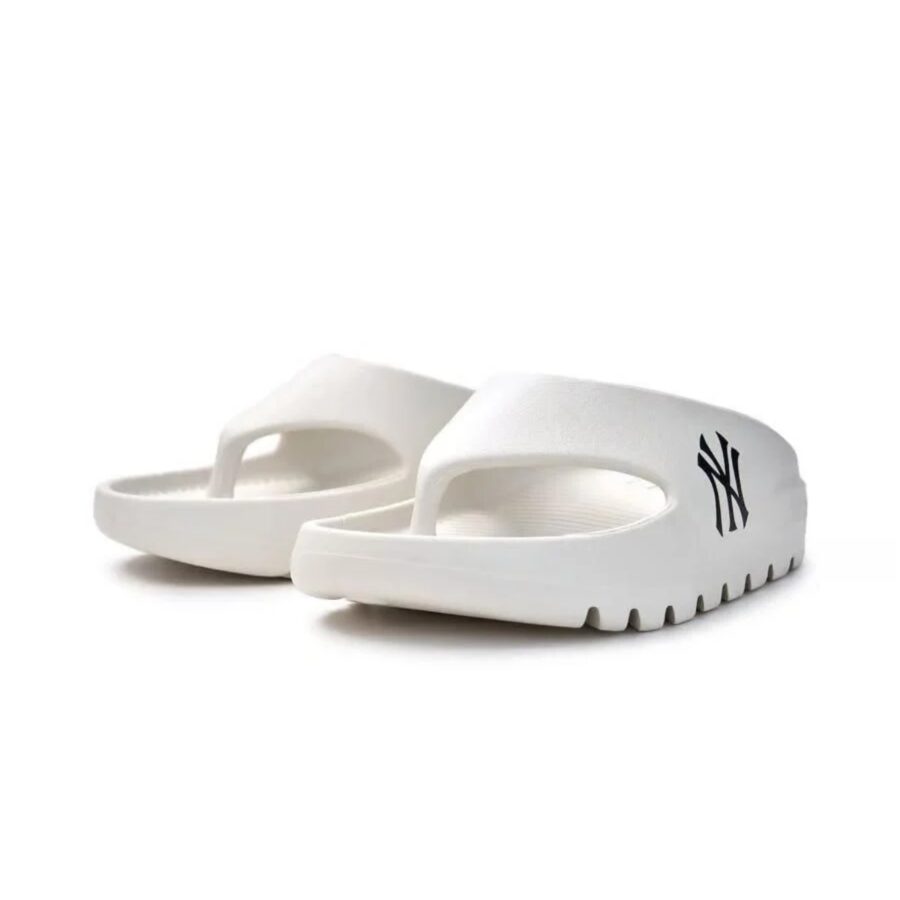 dép mlb skipper flip flop new york yankess white 3alps0253-50whs