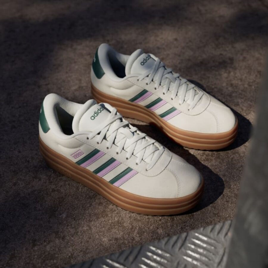 giày adidas vl court bold 'off white collegiate green' ji1788