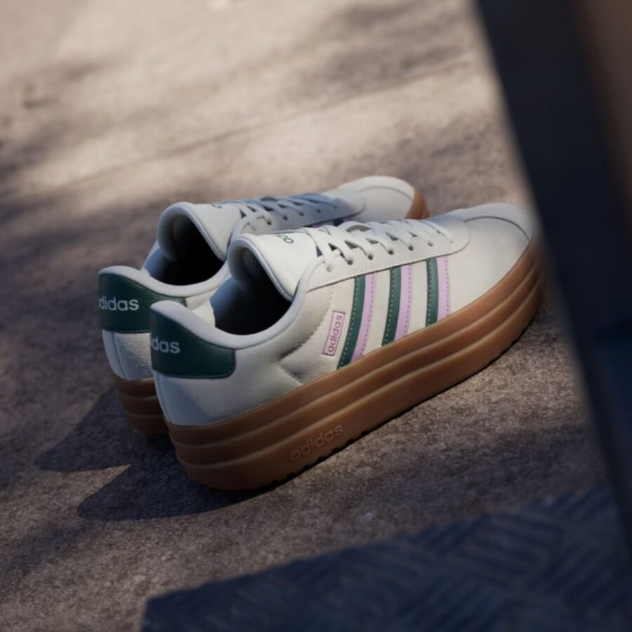 giày adidas vl court bold 'off white collegiate green' ji1788