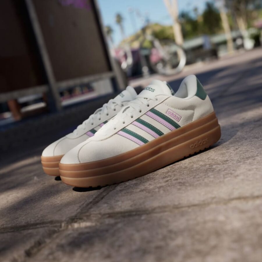 giày adidas vl court bold 'off white collegiate green' ji1788