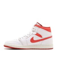 giày air jordan 1 mid ‘white dune red’ fj3458-160