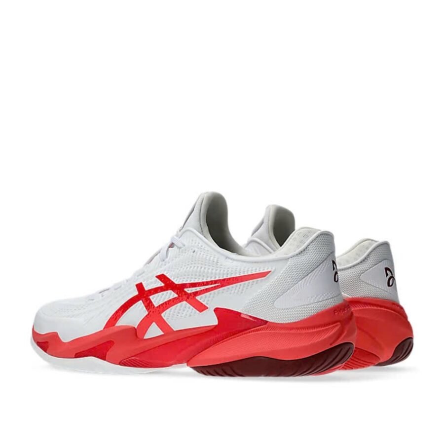 giày tennis/pickleball asics court ff 3 novak white electric red 1041a522-966