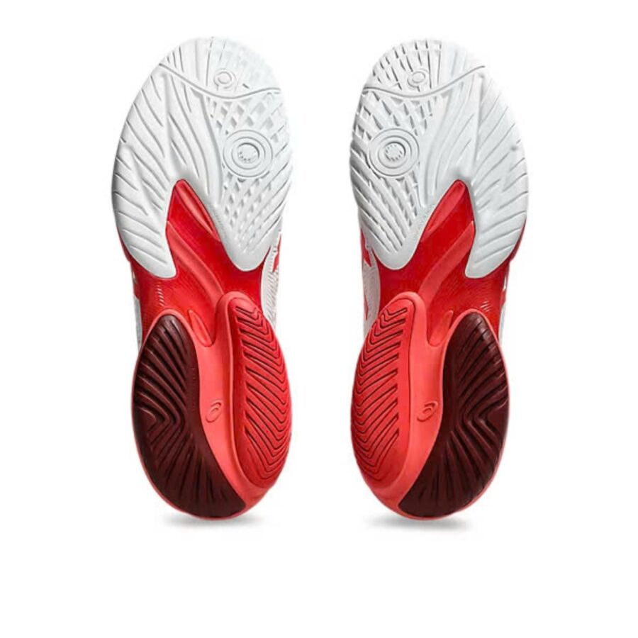 giày tennis/pickleball asics court ff 3 novak white electric red 1041a522-966