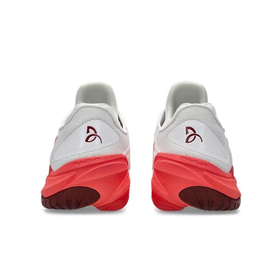 giày tennis/pickleball asics court ff 3 novak white electric red 1041a522-966