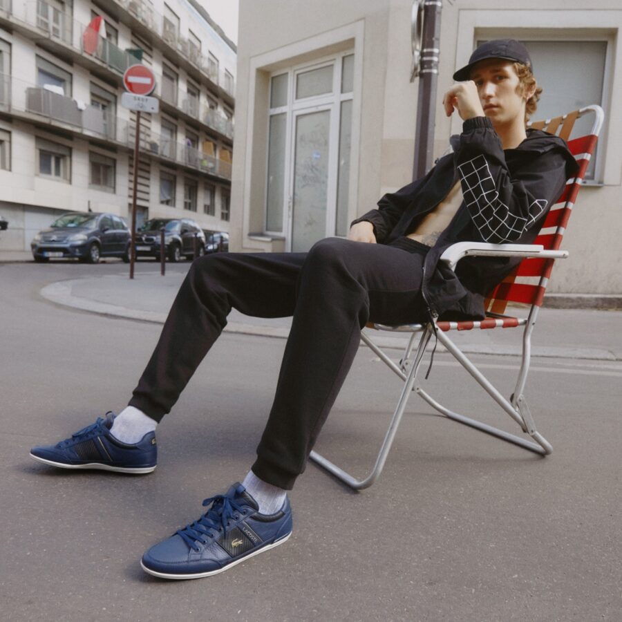 giày lacoste chaymon leather and carbon fibre sneakers 7-40cma0043-nb0