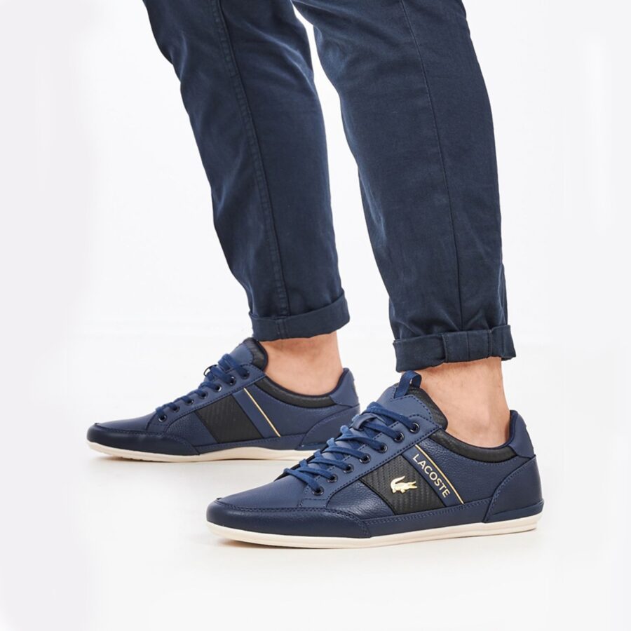 giày lacoste chaymon leather and carbon fibre sneakers 7-40cma0043-nb0
