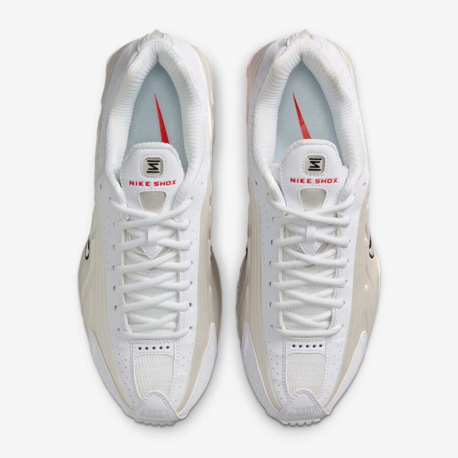 giày nike shox r4 white picante red ar3565-103